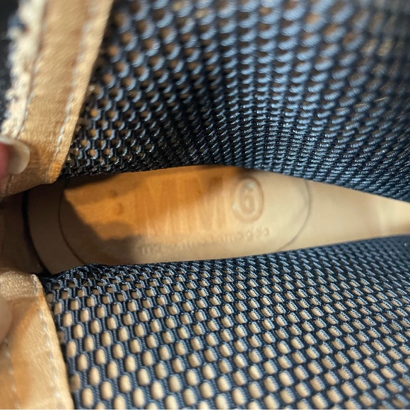 Authentic Maison Martin Margiela MM6 Black Mesh Net and Leather Wedge. - Picture 13 of 14